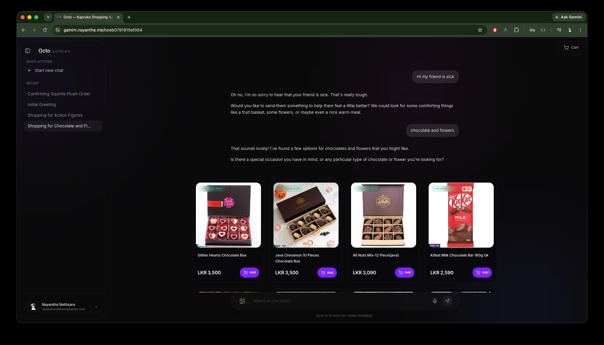 Kapruka Octo Web Experience Desktop Web Experience
